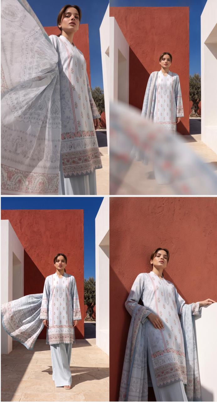 Lums By Fizza 3 Piece Unstitched Digital Print Lawn Suit