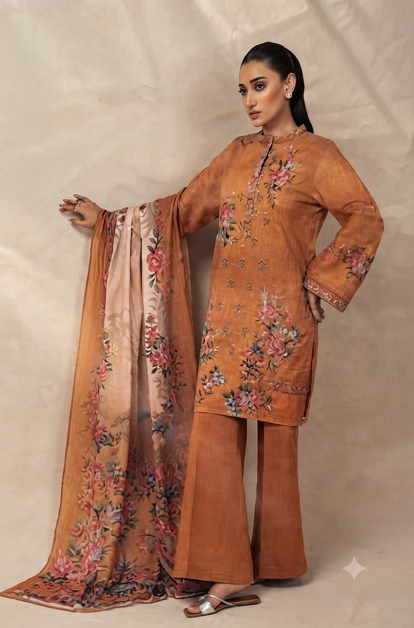 Beechtree Unstitched 3 Piece Lawn Suit