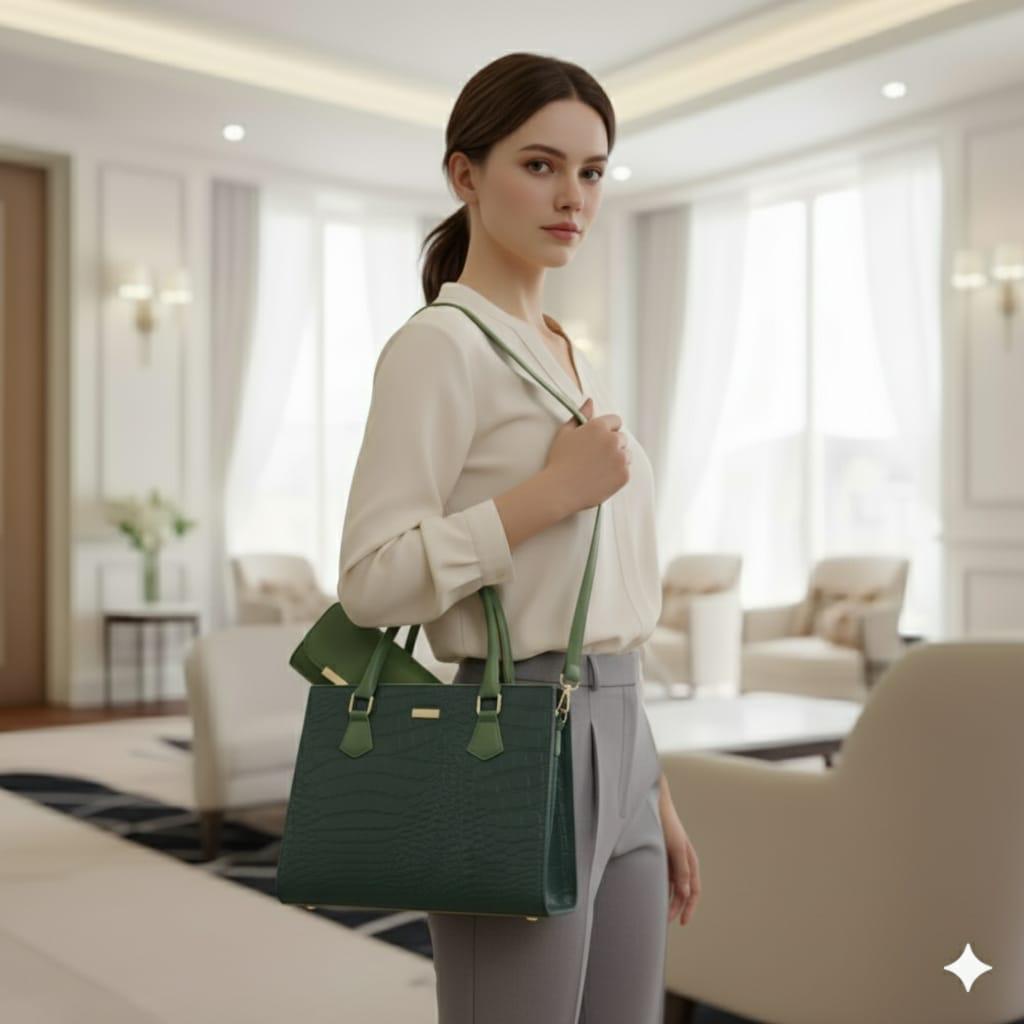 Premium Crocodile Artificial Leather Handbag