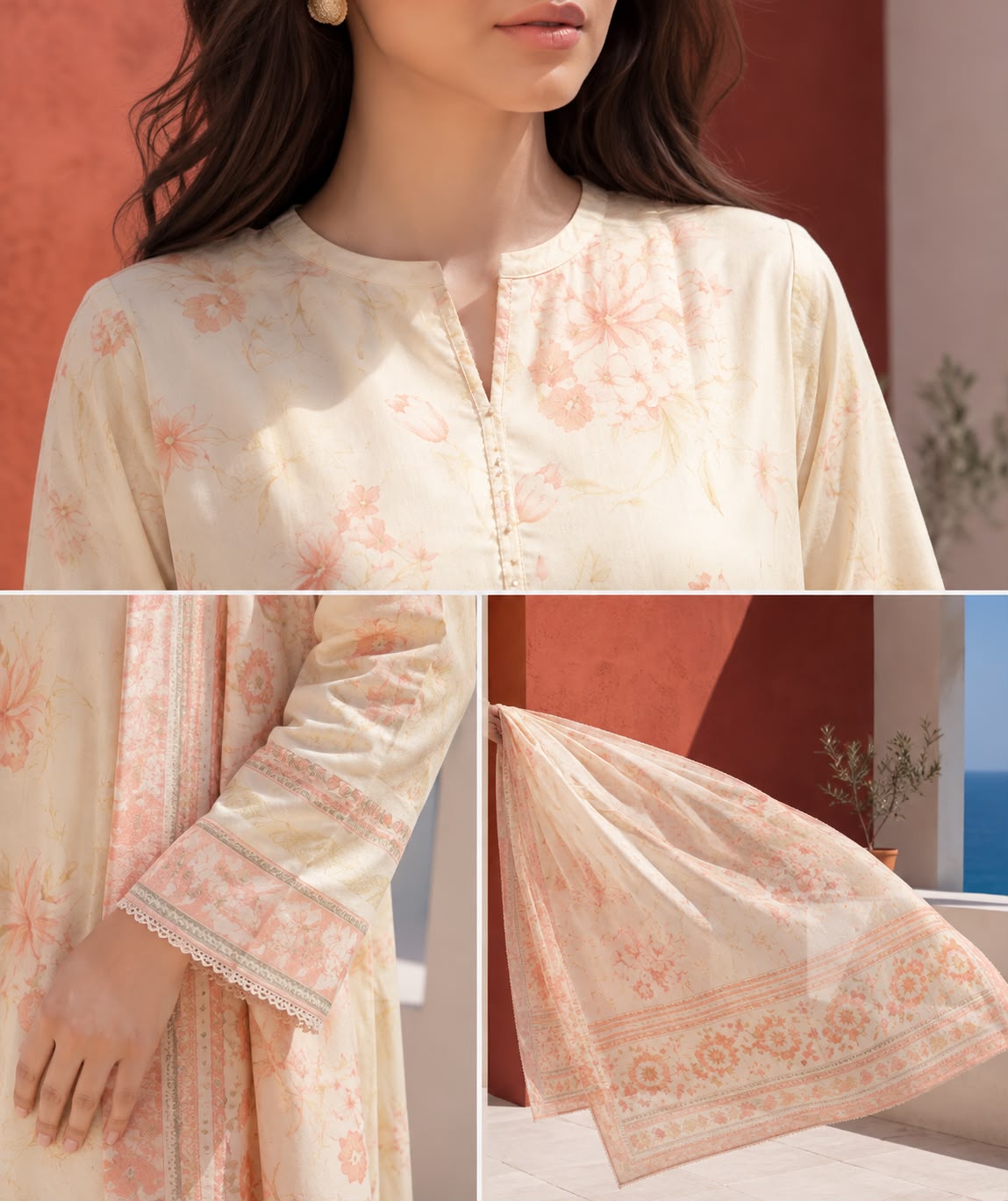 Lums By Fizza 3 Piece Unstitched Digital Print Lawn Suit