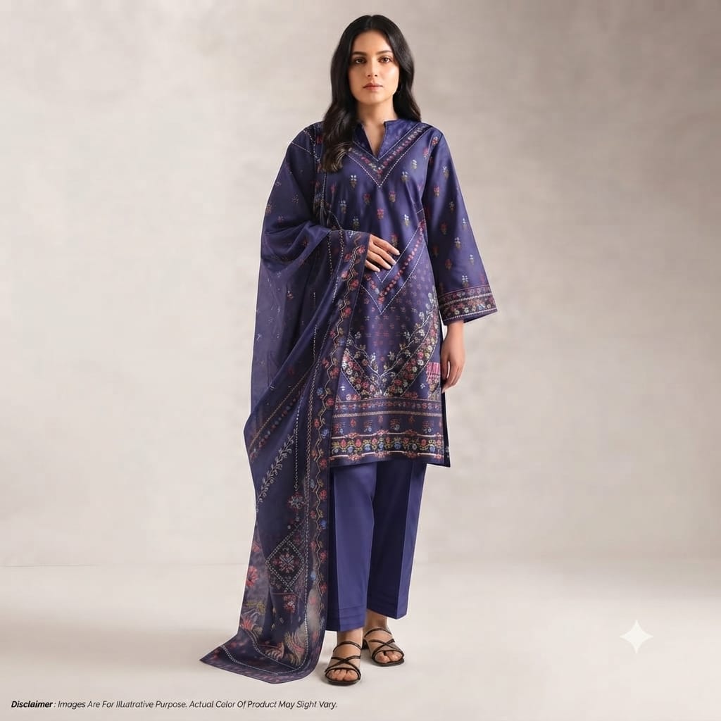 Saya Unstitched 3 Piece Lawn Suit