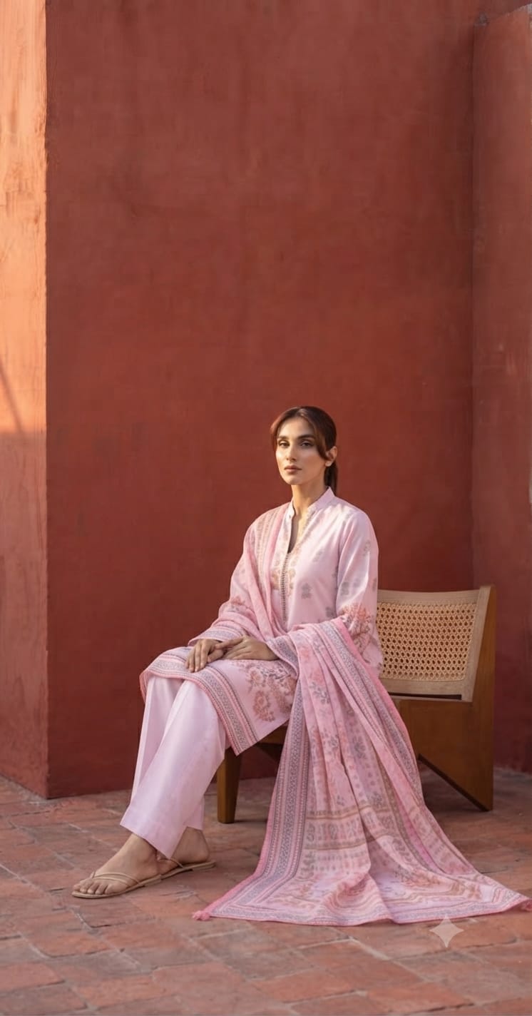 Lums By Fizza 3 Piece Unstitched Digital Print Lawn Suit