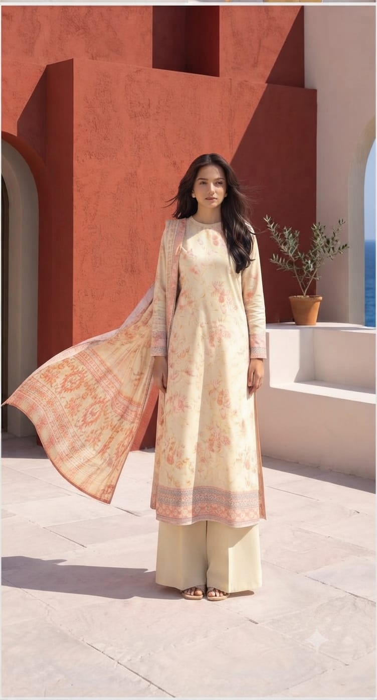 Lums By Fizza 3 Piece Unstitched Digital Print Lawn Suit
