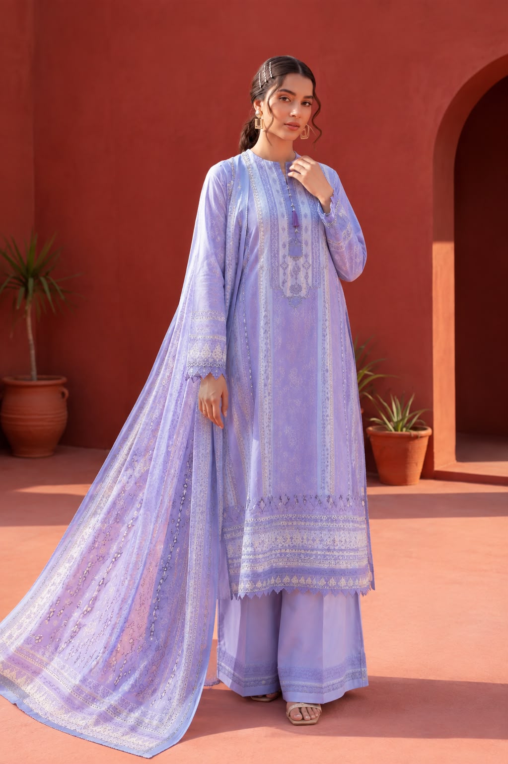 Lums By Fizza 3 Piece Unstitched Digital Print Lawn Suit