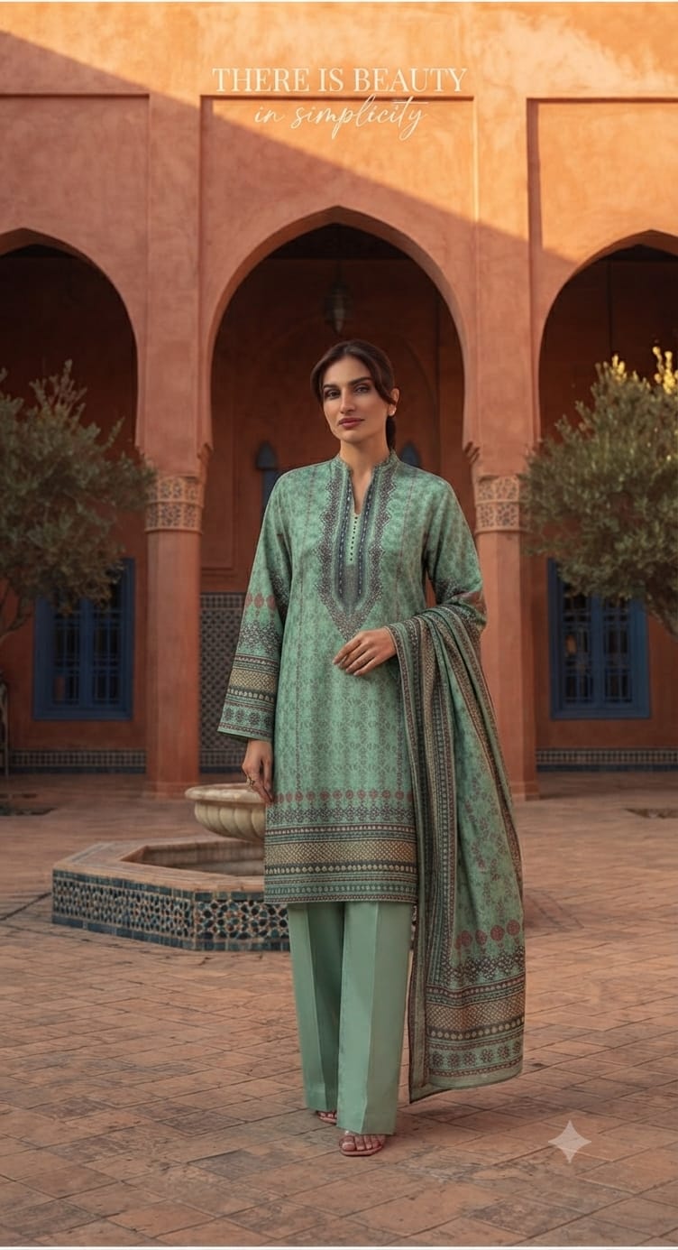 Lums By Fizza 3 Piece Unstitched Digital Print Lawn Suit
