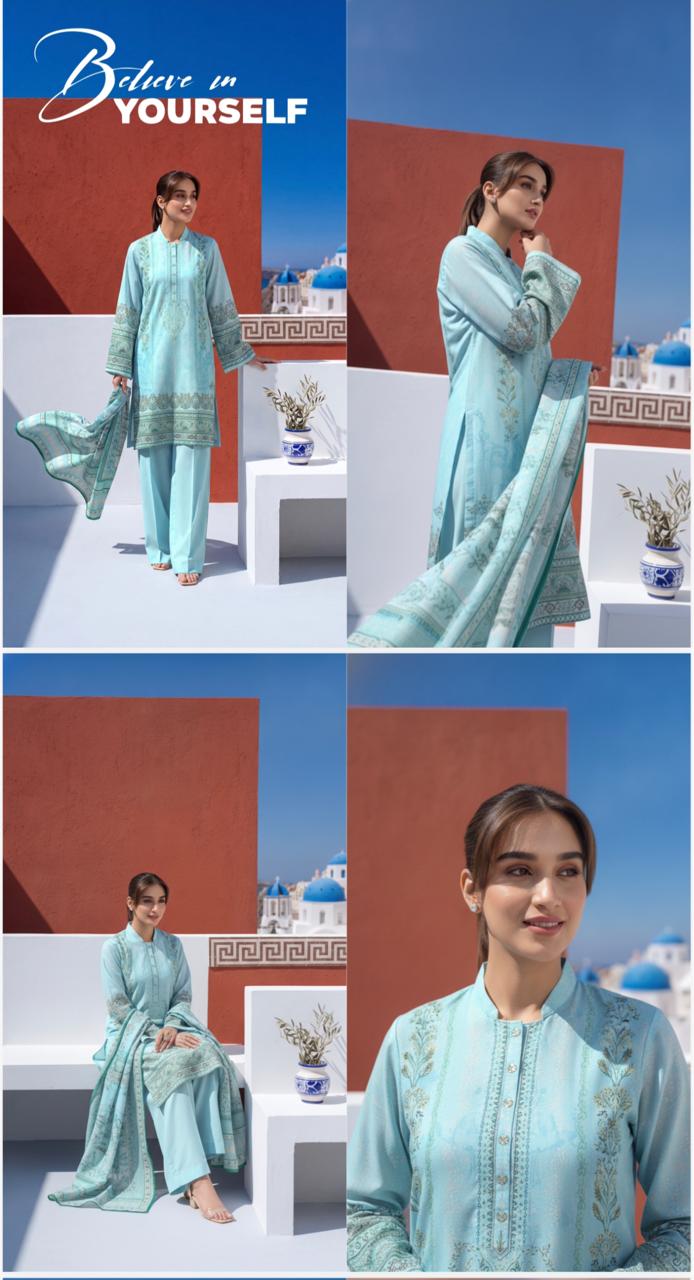Lums By Fizza 3 Piece Unstitched Digital Print Lawn Suit
