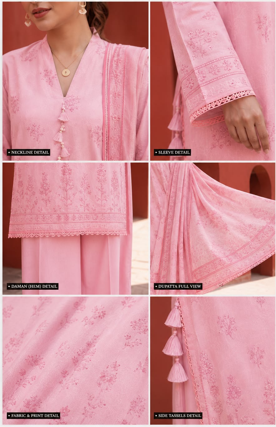 Lums By Fizza 3 Piece Unstitched Digital Print Lawn Suit