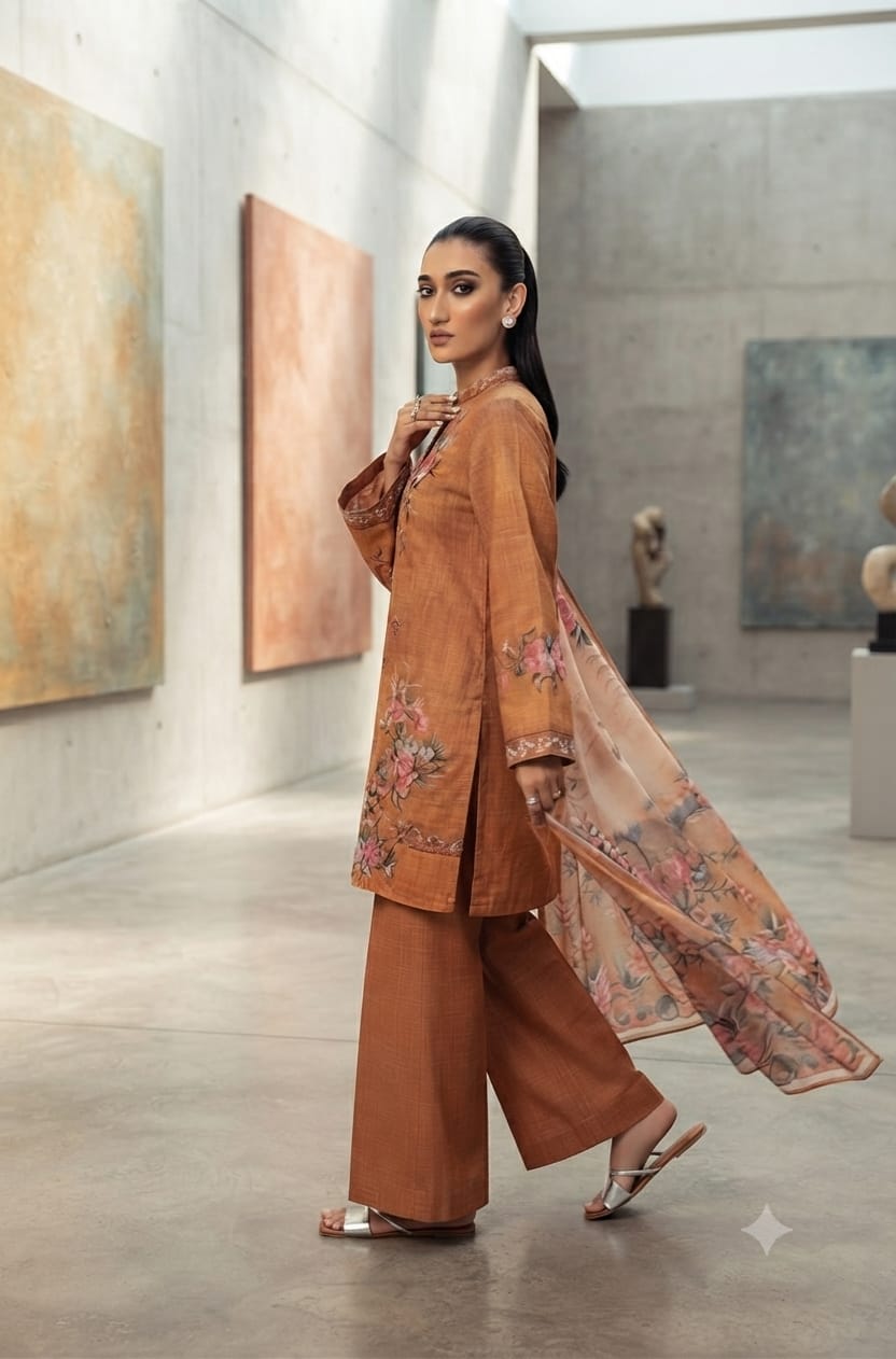 Beechtree Unstitched 3 Piece Lawn Suit