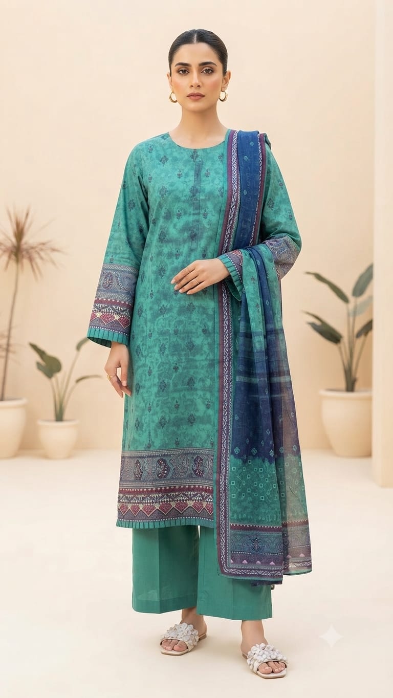 Elaya Unstitched 3 Piece Lawn Suit
