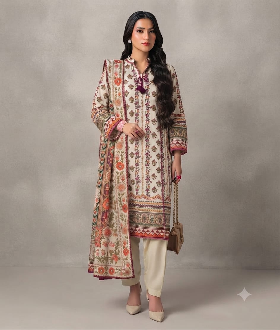 GullAhmed Unstitched 3 Piece Lawn Suit