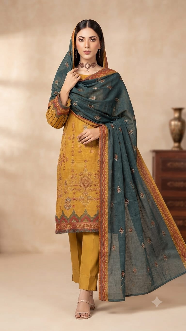 Hania 3 Piece Unstitched Lawn Suit