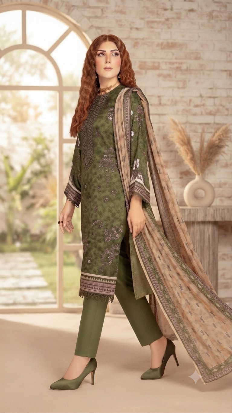 Hania 3 Piece Unstitched Lawn Suit