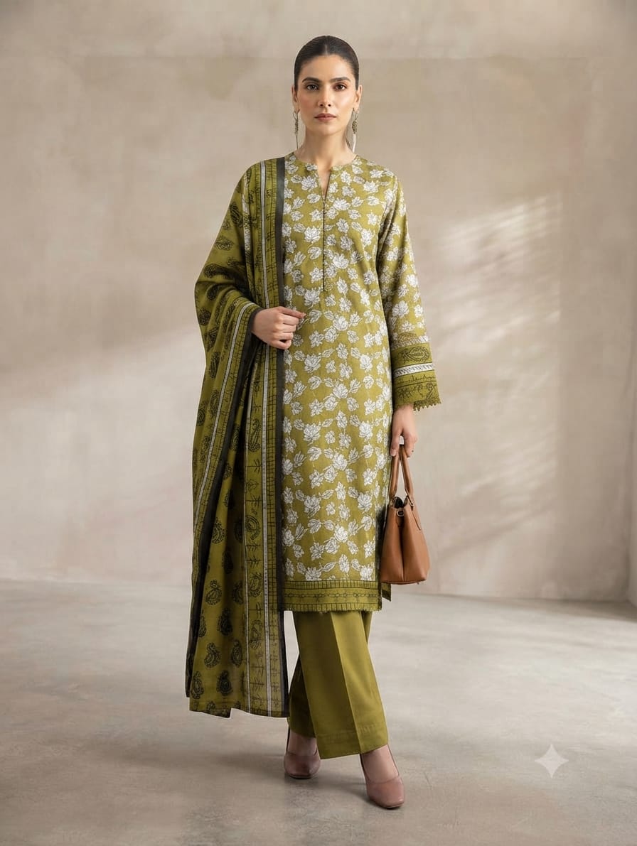 Khaadi Unstitched 3 Piece Lawn Suit