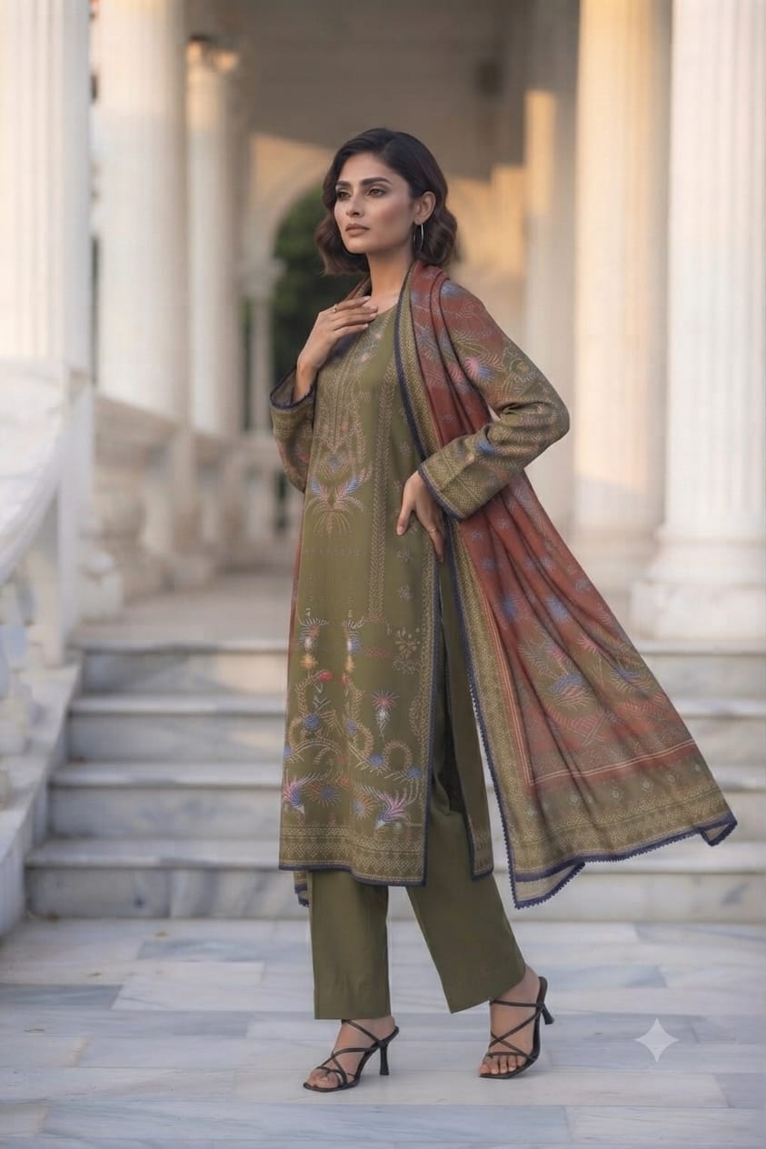 Momina Unstitched 3 Piece Lawn Suit