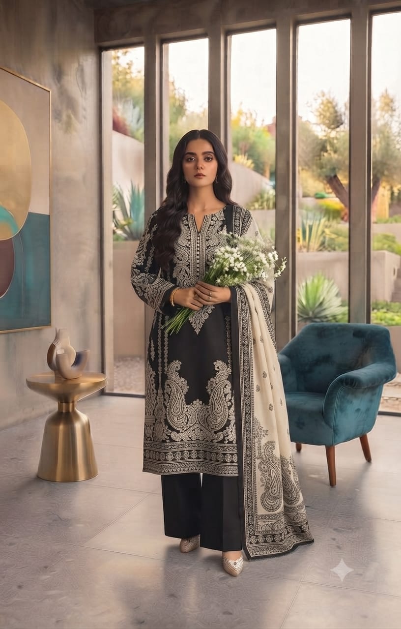 Momina Unstitched 3 Piece Lawn Suit