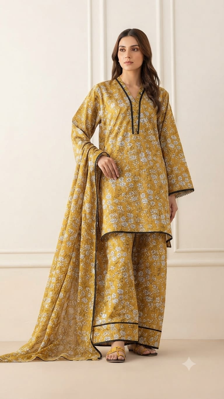 Orient Unstitched 3 Piece Lawn Suit