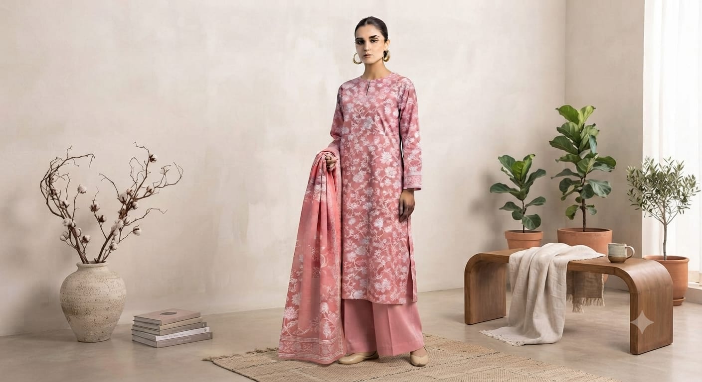 Khaadi Unstitched 3 Piece Lawn Suit