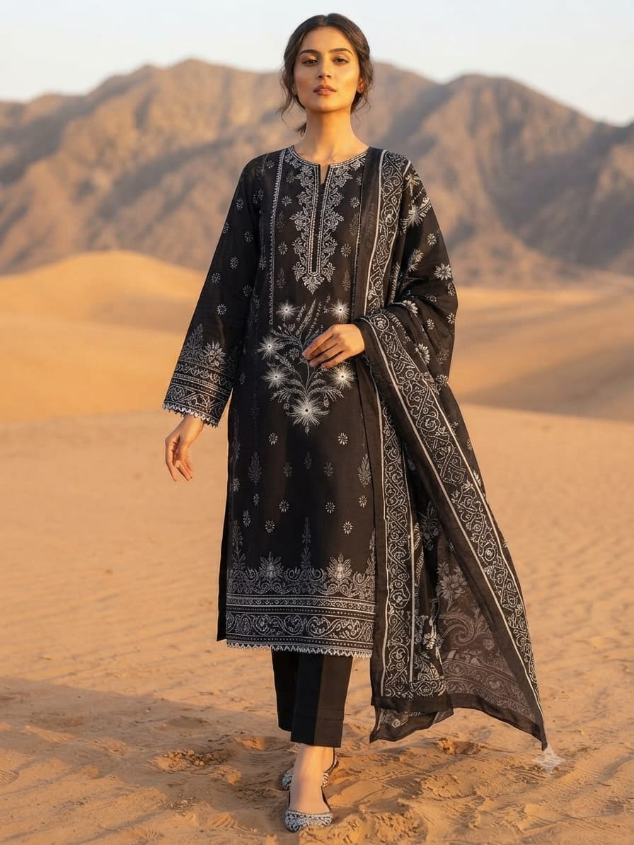 Zeesh Unstitched 3 Piece Lawn Suit
